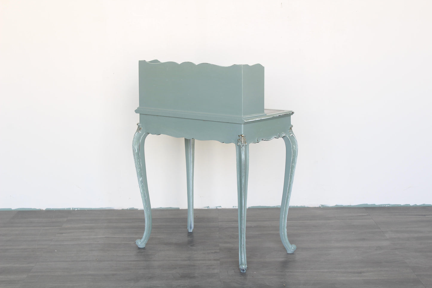 1960's French Style Light Green Secretary Desk