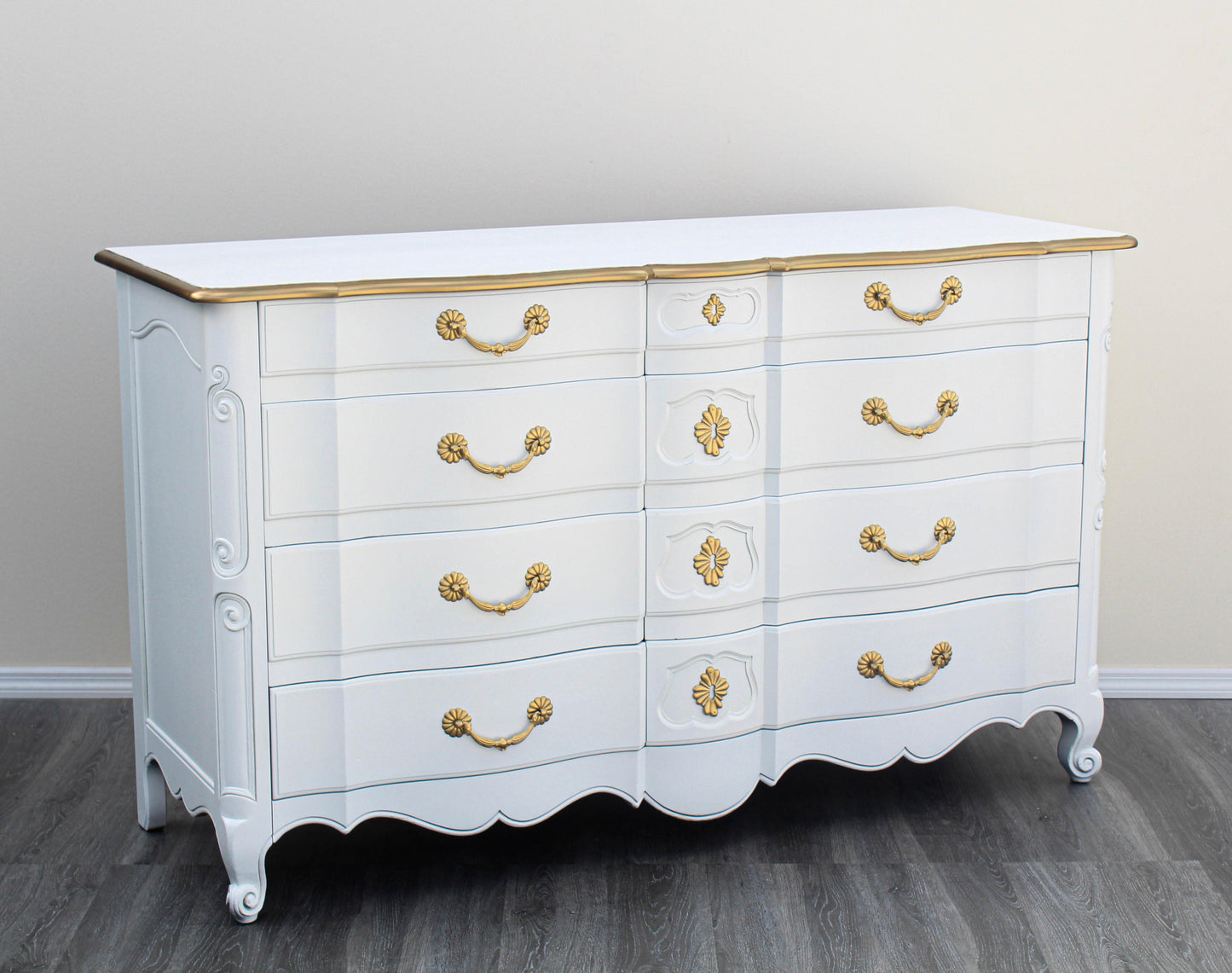 1970's French Provincial White Dresser by John Widdicomb