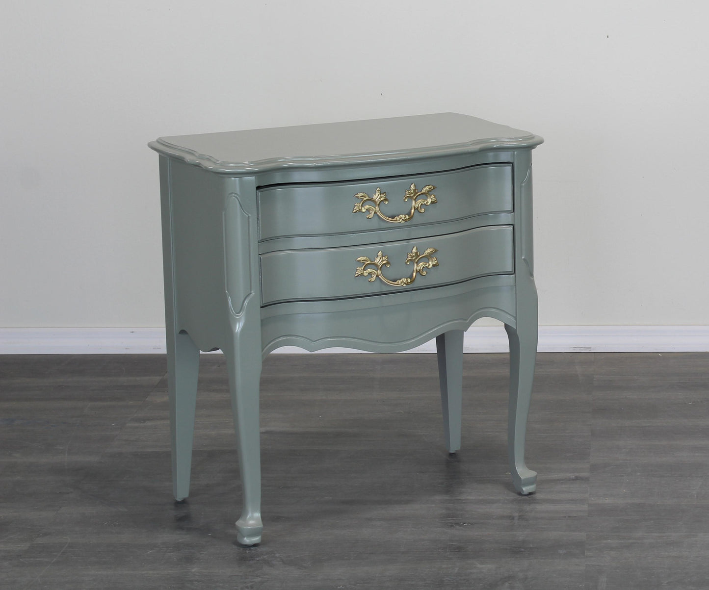 1970's Provincial Green Nightstand