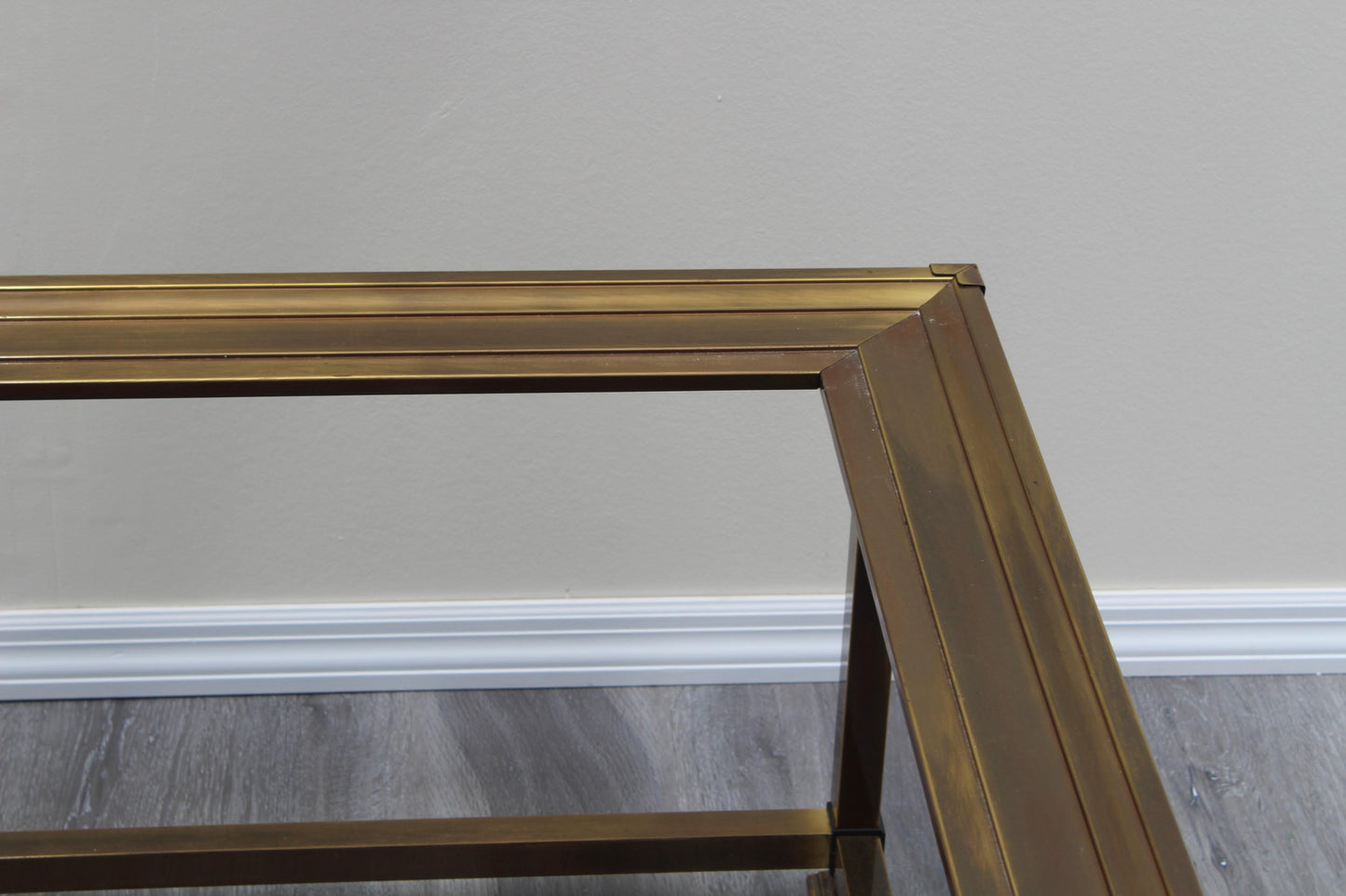 1970's Solid Brass Mastercraft Coffee Table With Glass Top