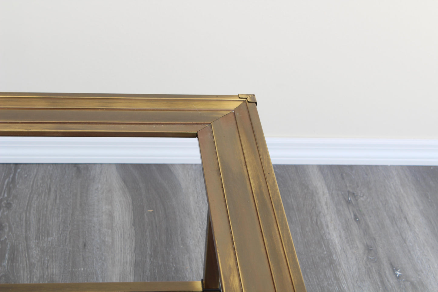 1970's Solid Brass Mastercraft Coffee Table With Glass Top