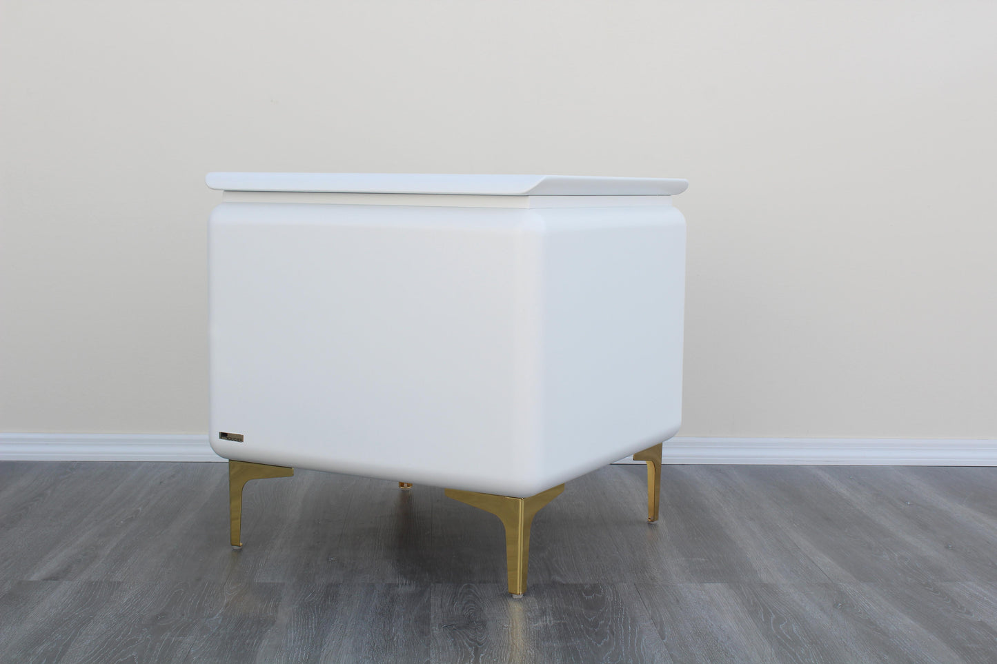 1970s Vintage Pair of Rougier White Side Tables