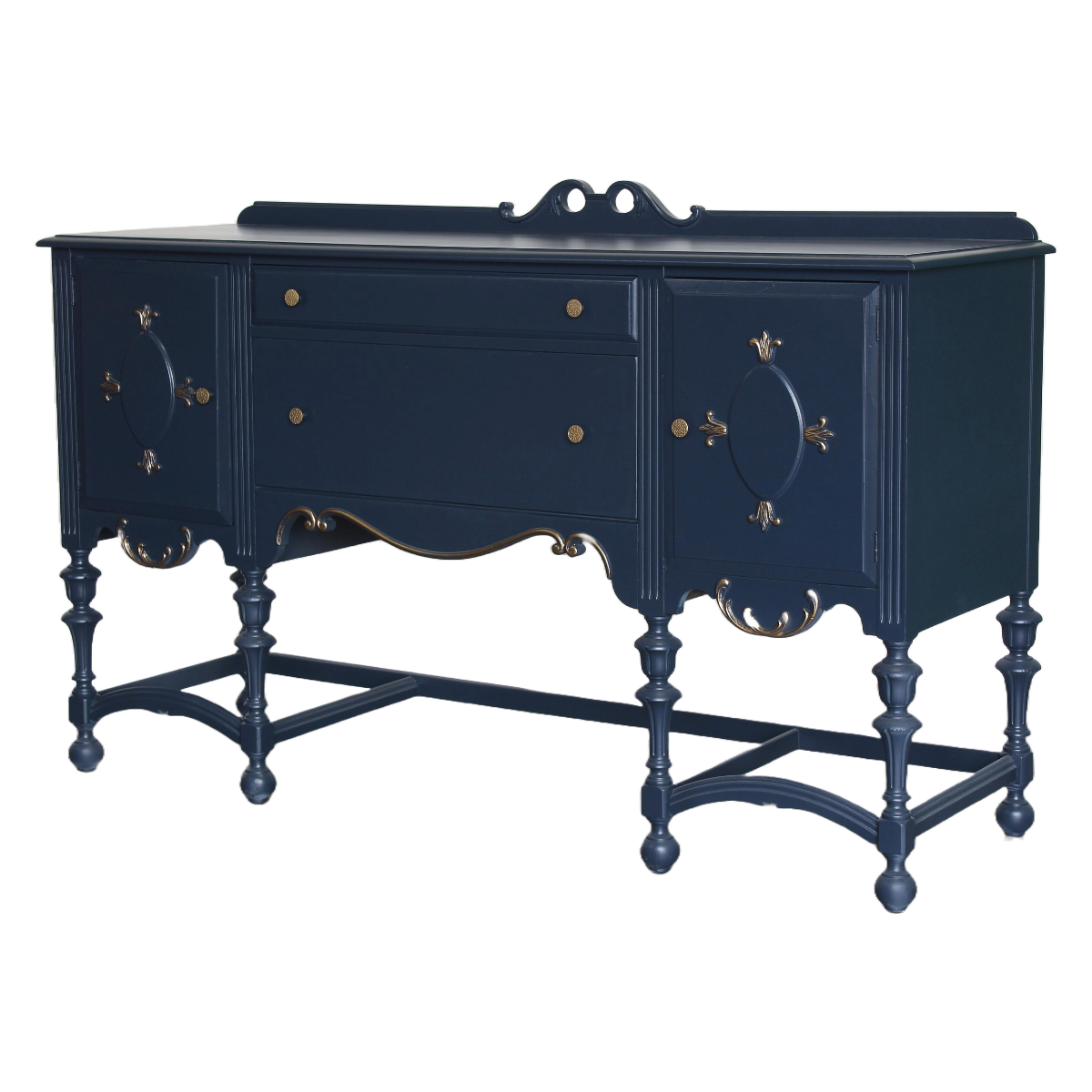 20Th Century Spanish Style Blue Console Table