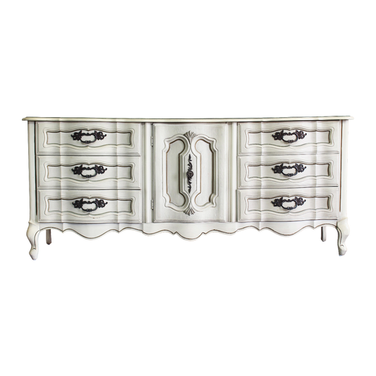 Vintage Cream French Provincial Dresser