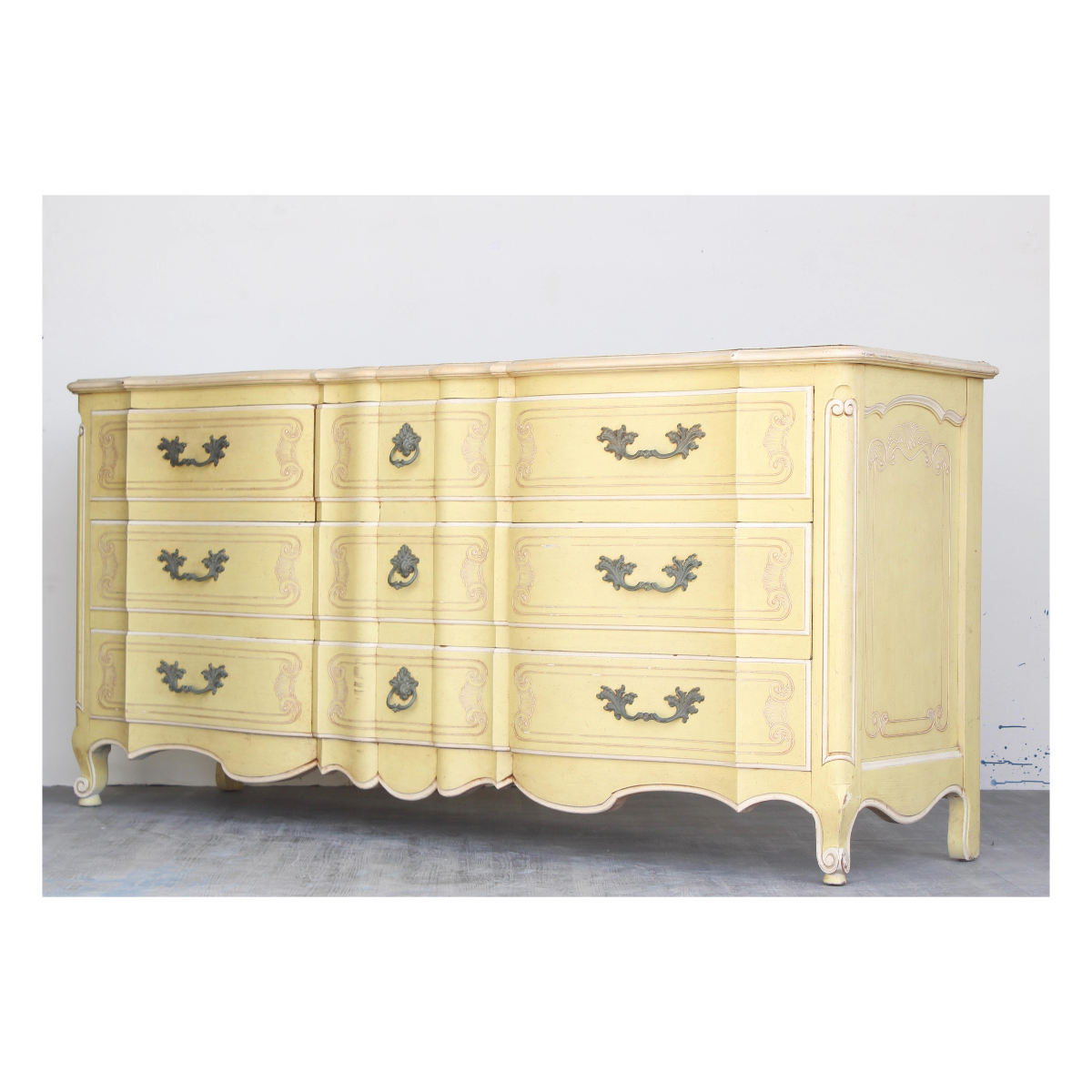 Late 20th Century Vintage Canary Yellow John Widdicomb Dresser