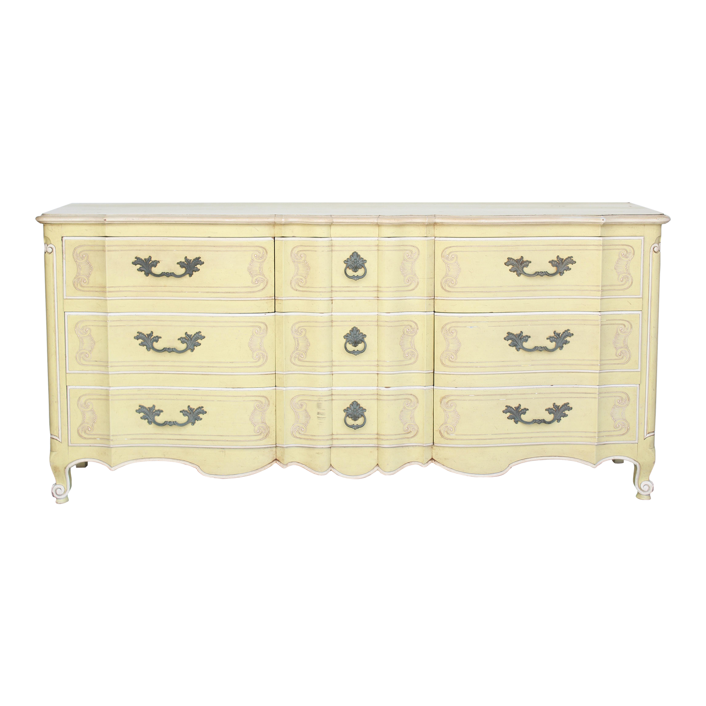 Late 20th Century Vintage Canary Yellow John Widdicomb Dresser