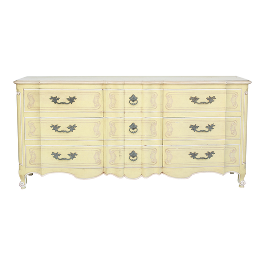 Late 20th Century Vintage Canary Yellow John Widdicomb Dresser