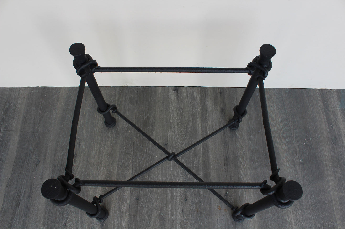 Late 20th Century Vintage Giacometti Style Side Table With Glass Top