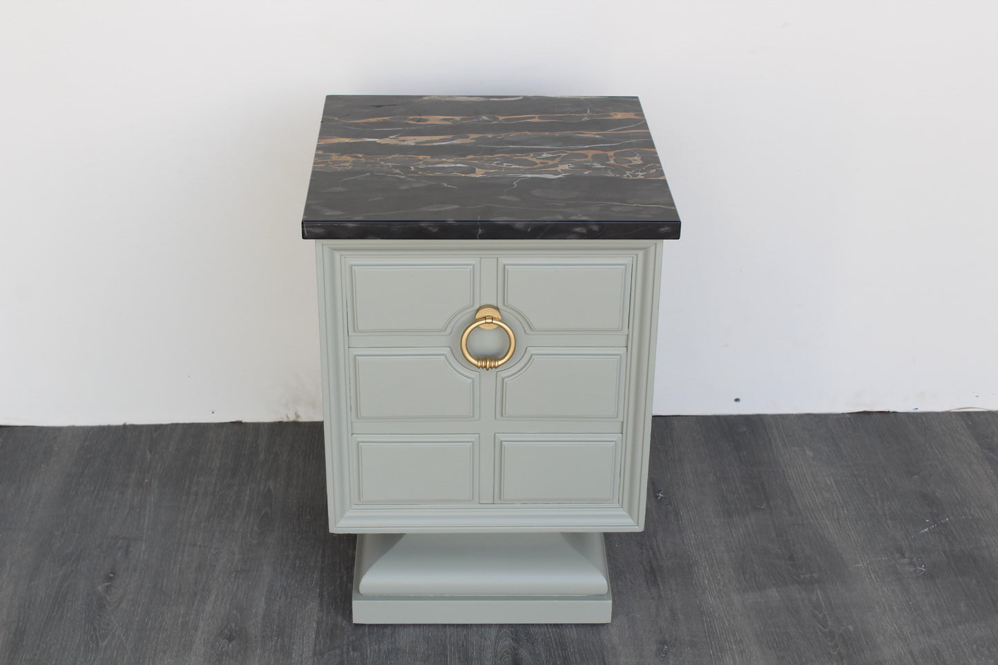 Mid 20th Century Vintage Art Deco Side Table With Marble Top