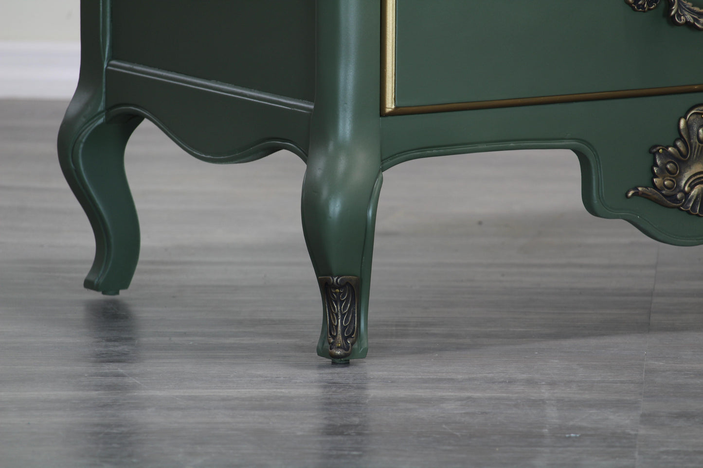 Mid Century Green Nightstands, a Pair