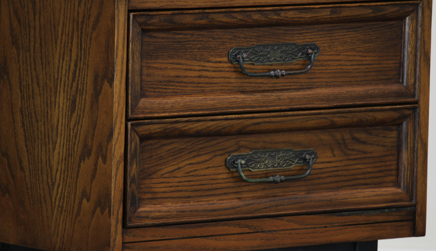 Mid Century Modern Walnut Nightstands, a Pair