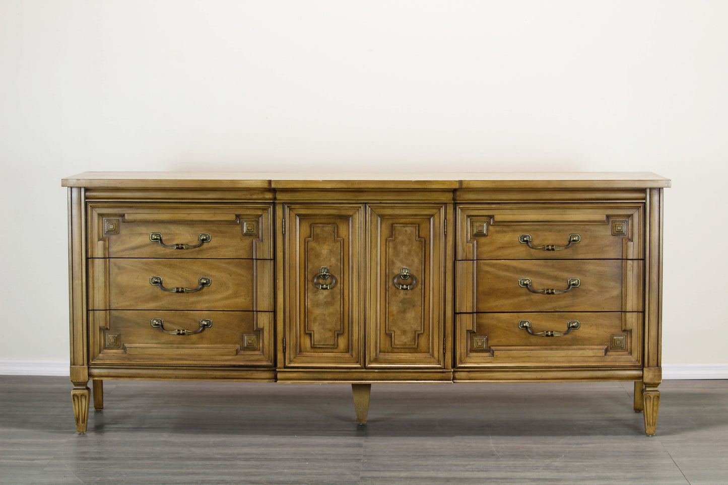 Mid Century Walnut Dresser Dresser of Nine Drawers