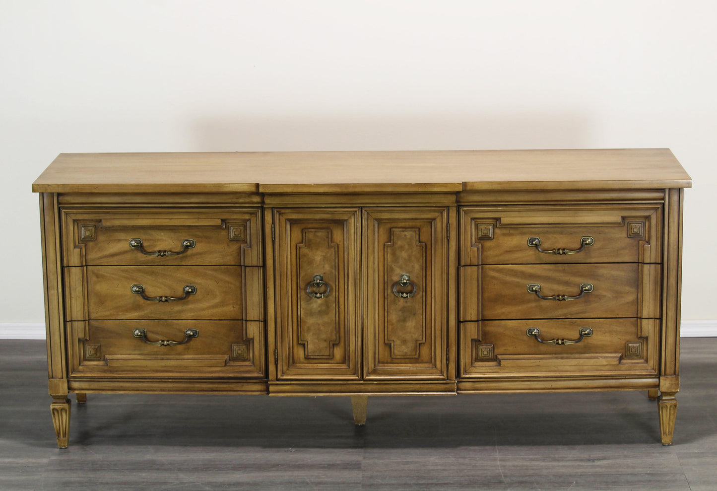 Mid Century Walnut Dresser Dresser of Nine Drawers