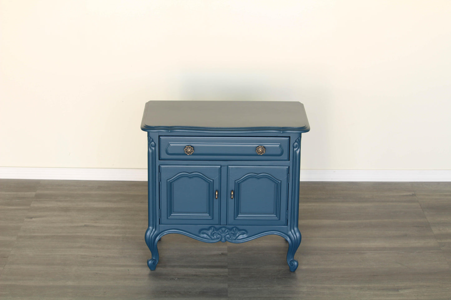 Pair of Mid Century Blue Nightstands