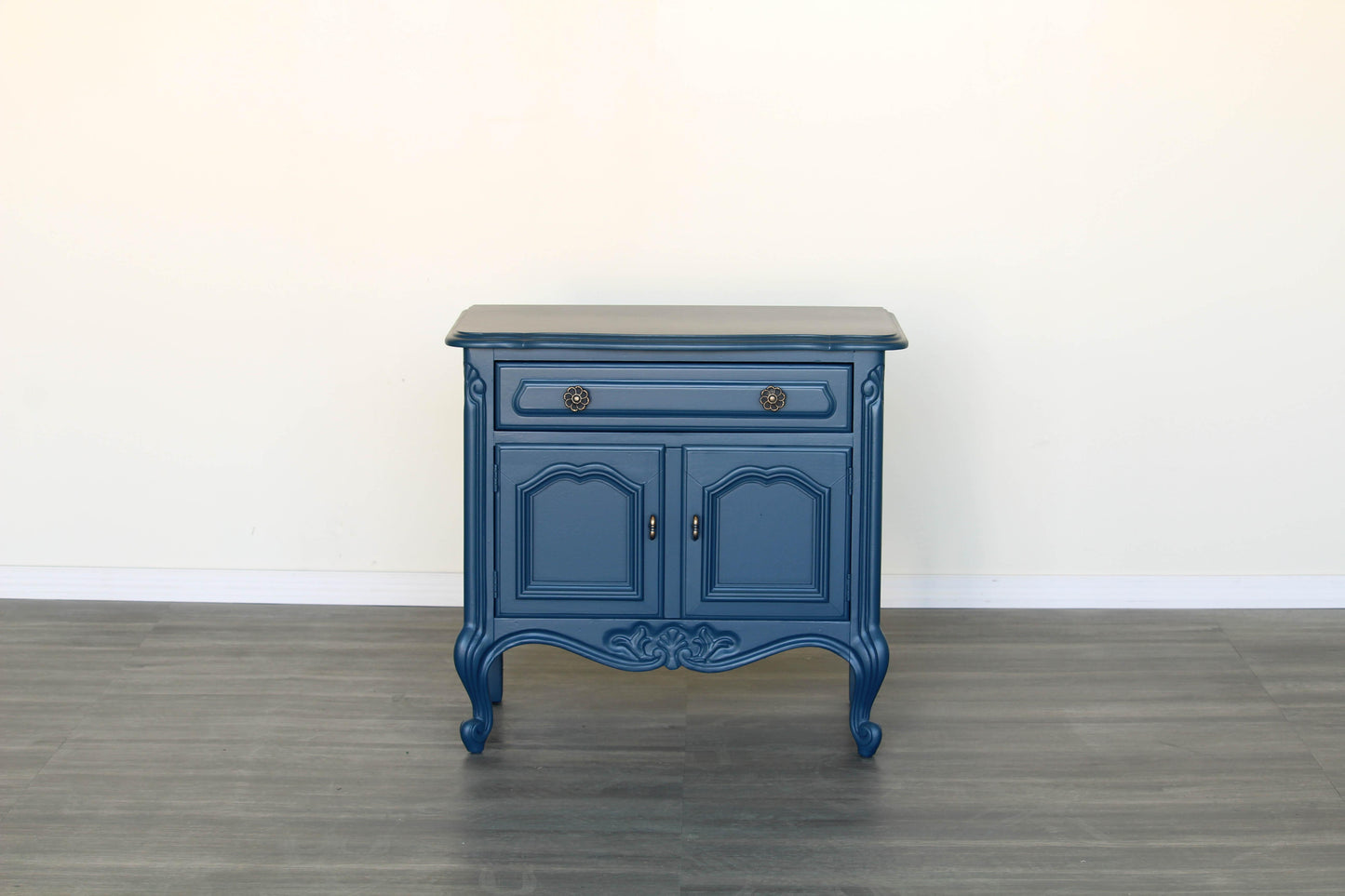 Pair of Mid Century Blue Nightstands