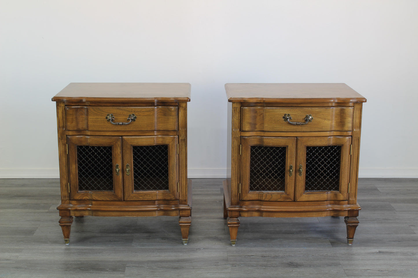 Pair of Mid Century Walnut Nightstands