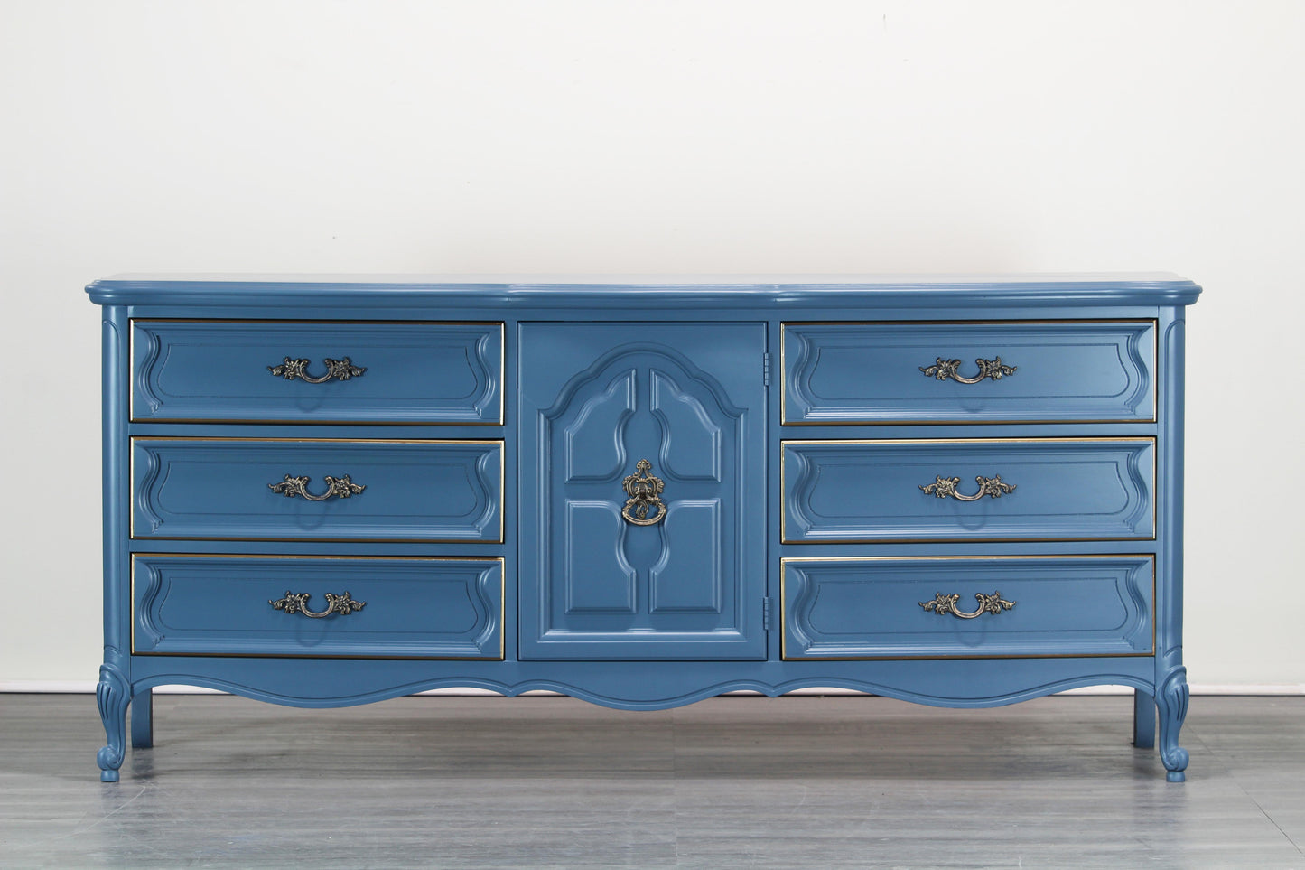 Vintage French Provincial Blue Dresser