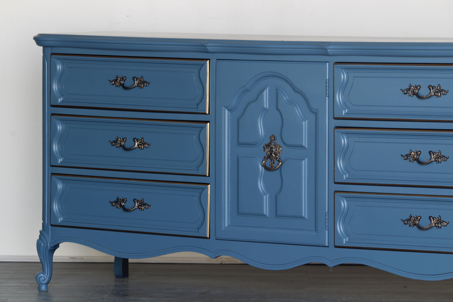 Vintage French Provincial Blue Dresser