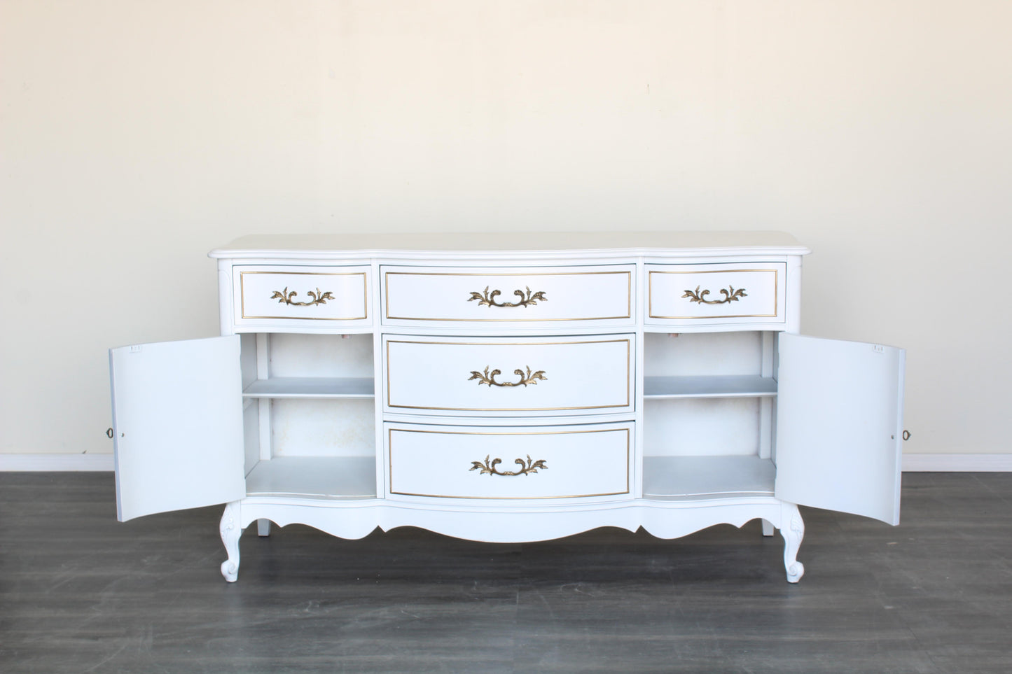 Vintage French Provincial White Cabinet