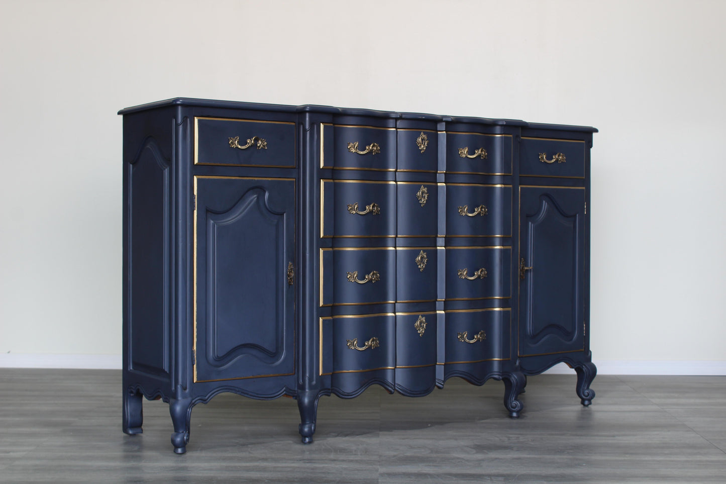Vintage French Style Blue Cabinet