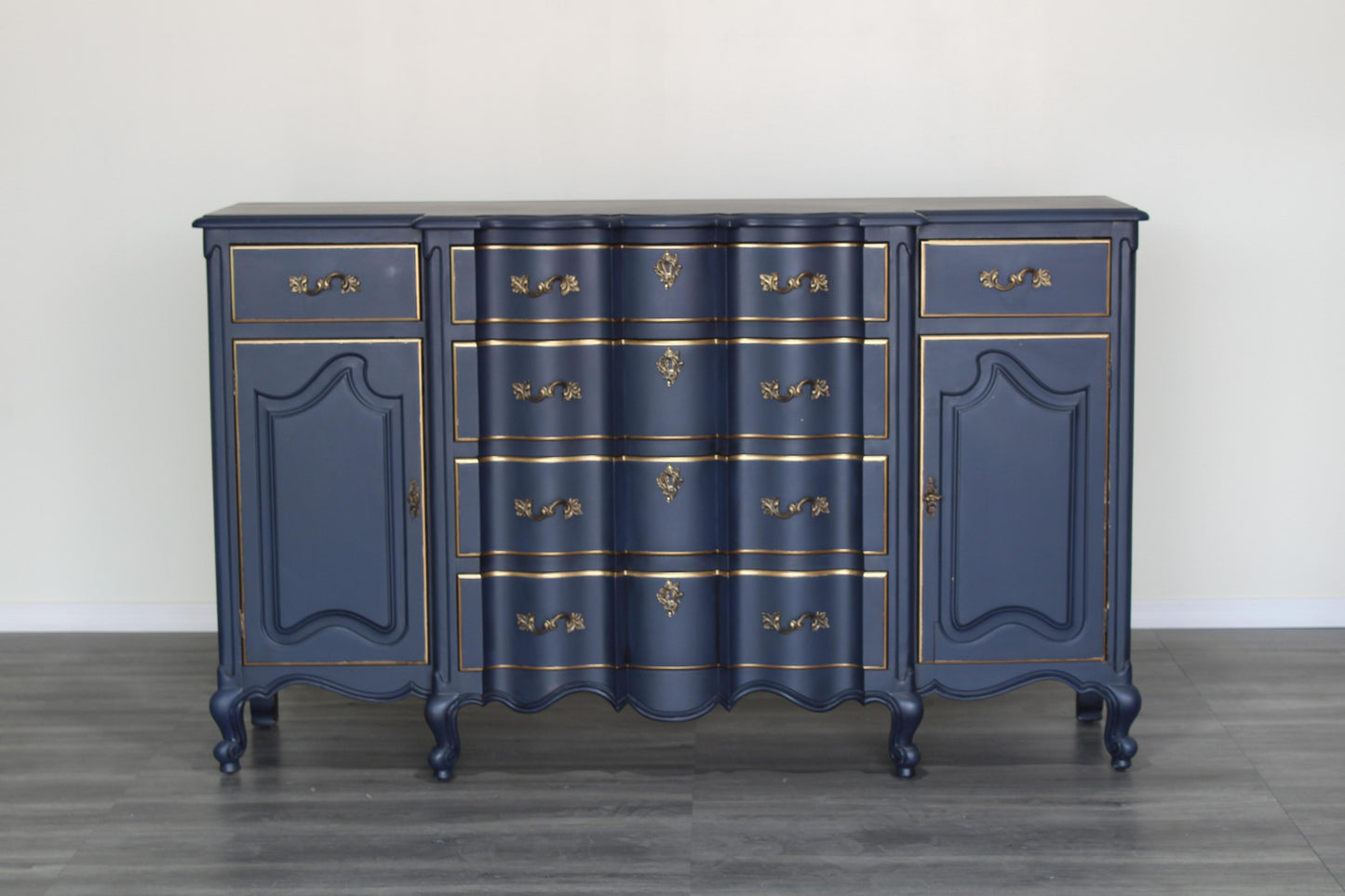 Vintage French Style Blue Cabinet
