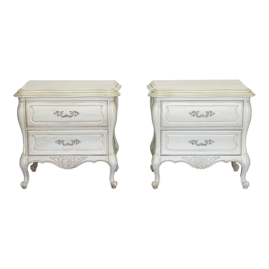 Vintage French Style Pale Green Nightstands