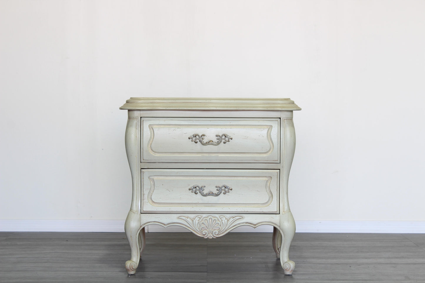 Vintage French Style Pale Green Nightstands