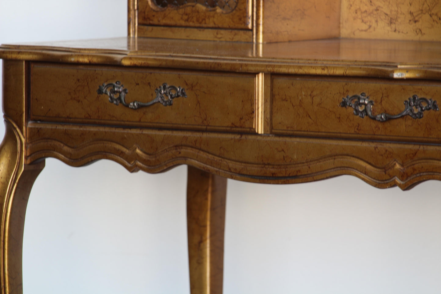 Vintage Gilded French Style Writing Desk