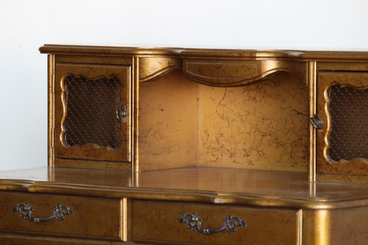 Vintage Gilded French Style Writing Desk