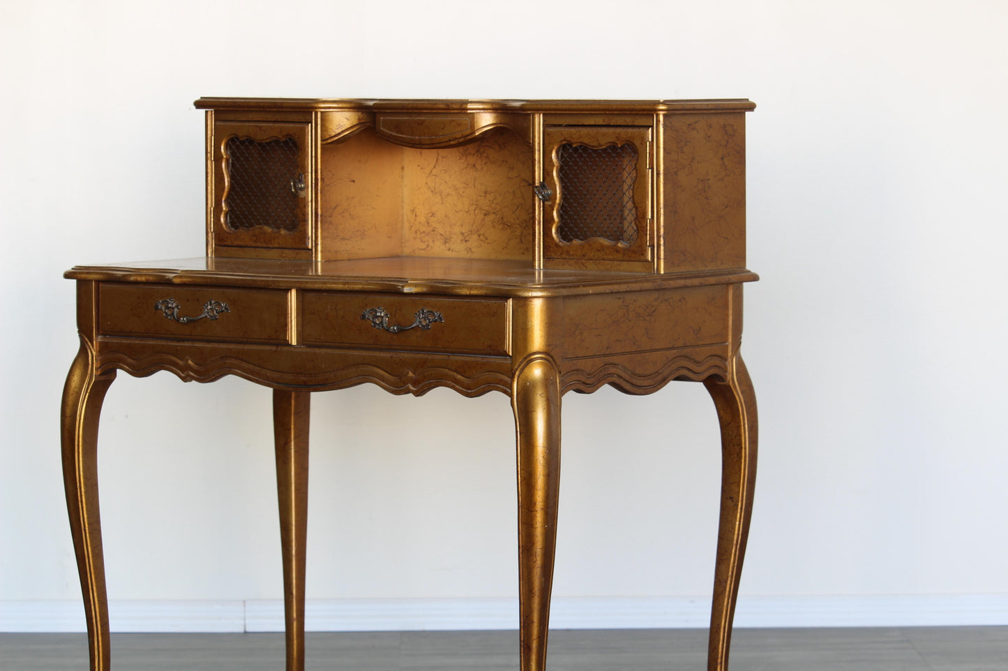 Vintage Gilded French Style Writing Desk