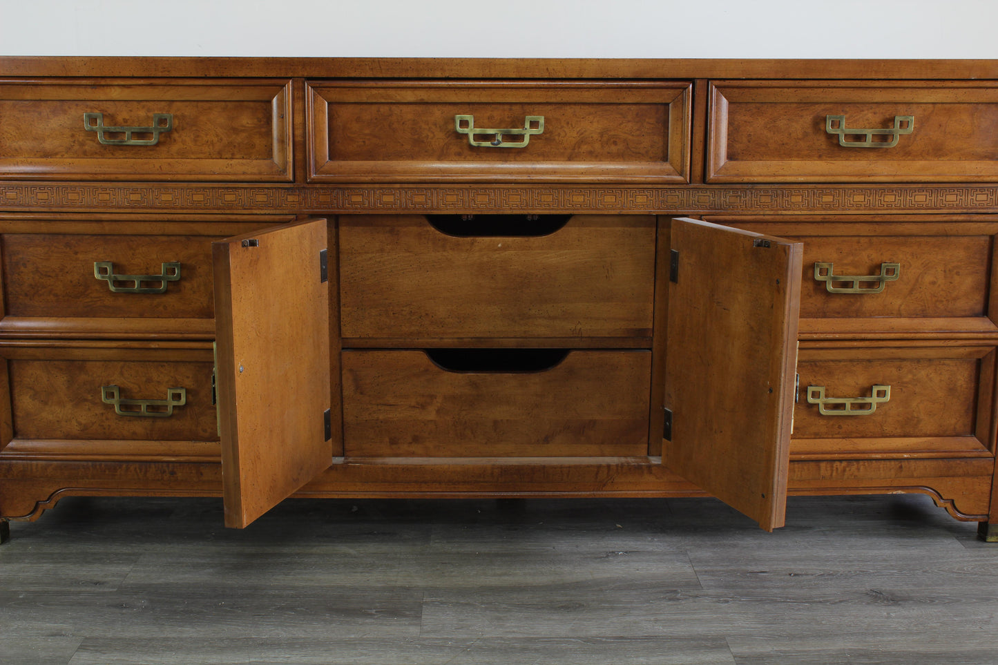 Vintage Mandarin Dresser of Nine Drawers