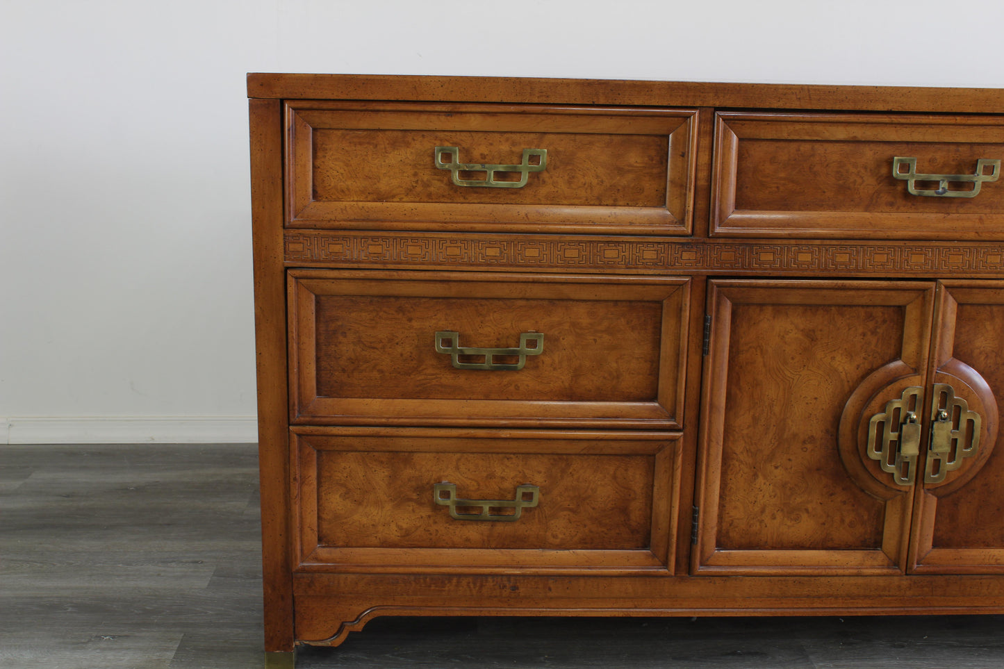 Vintage Mandarin Dresser of Nine Drawers