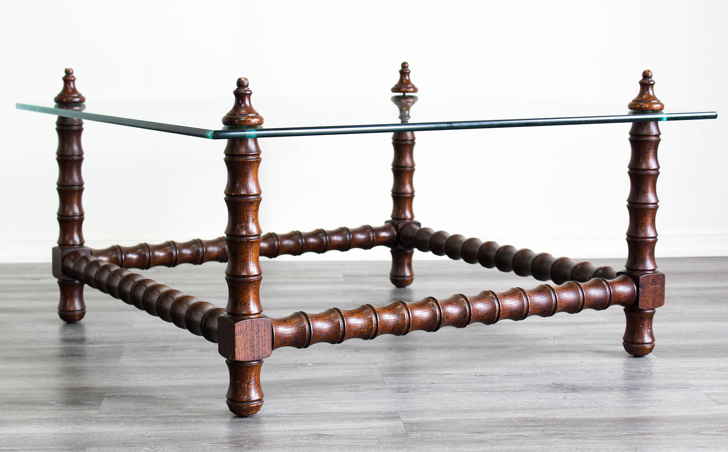 Mid Century Walnut Turned Coffee Table