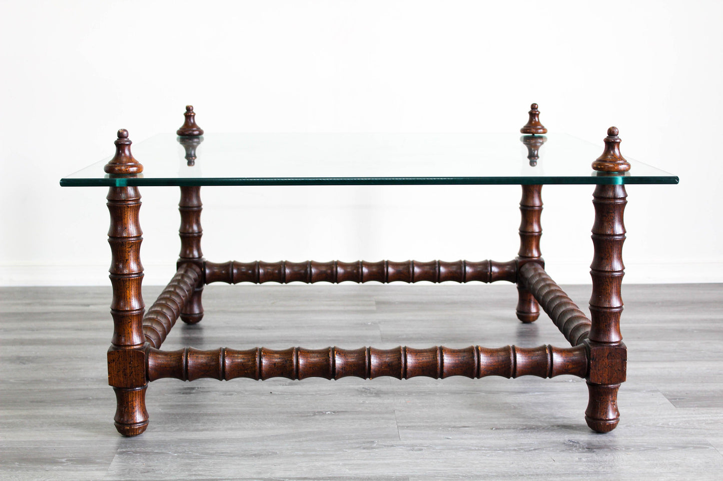 Mid Century Walnut Turned Coffee Table