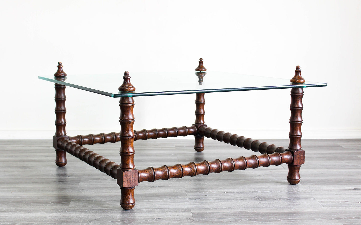 Mid Century Walnut Turned Coffee Table