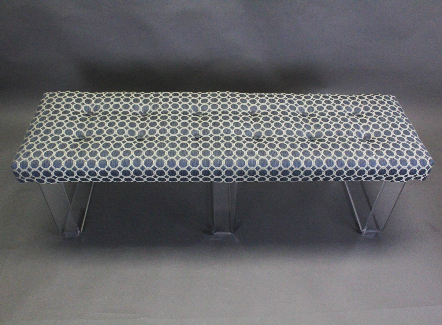 Infinity Style Blue Lucite Bench