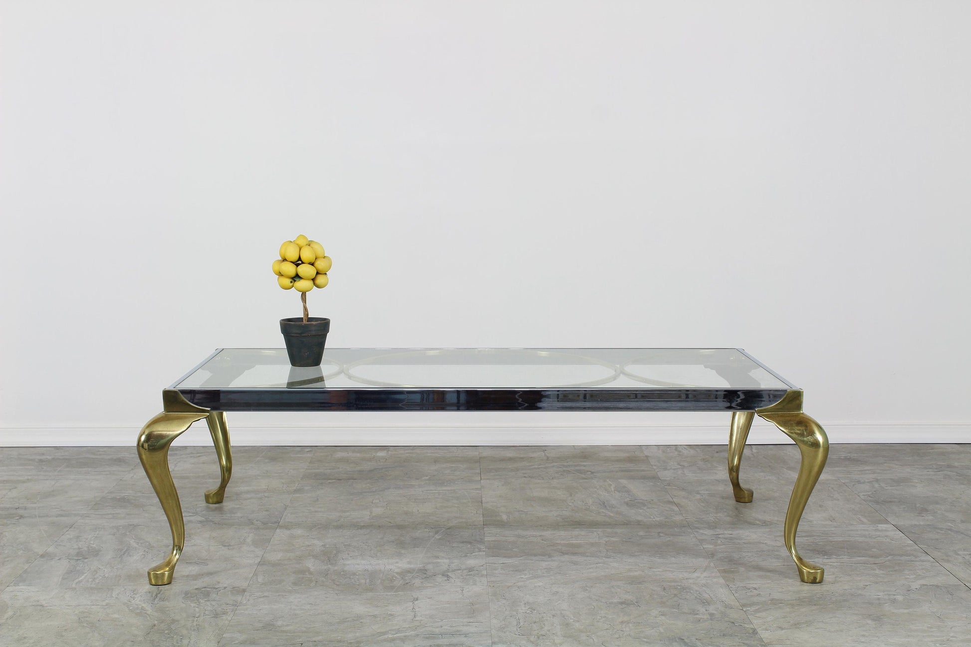 1970’s Mid-Century Modern Pace Brass and Chrome Coffee Table
