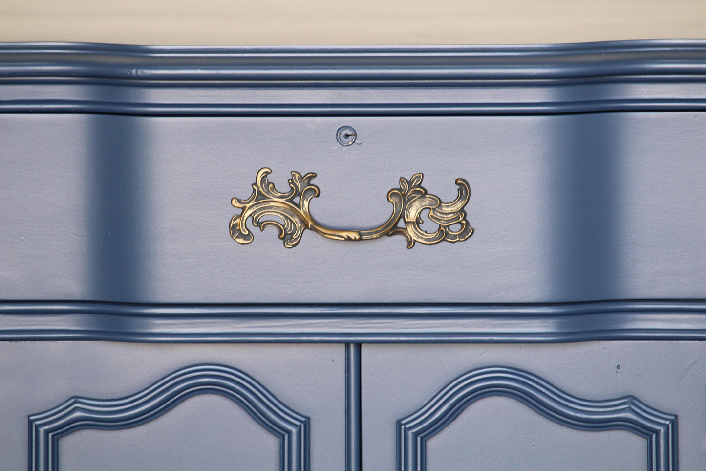 Vintage French Style Blue Nightstand