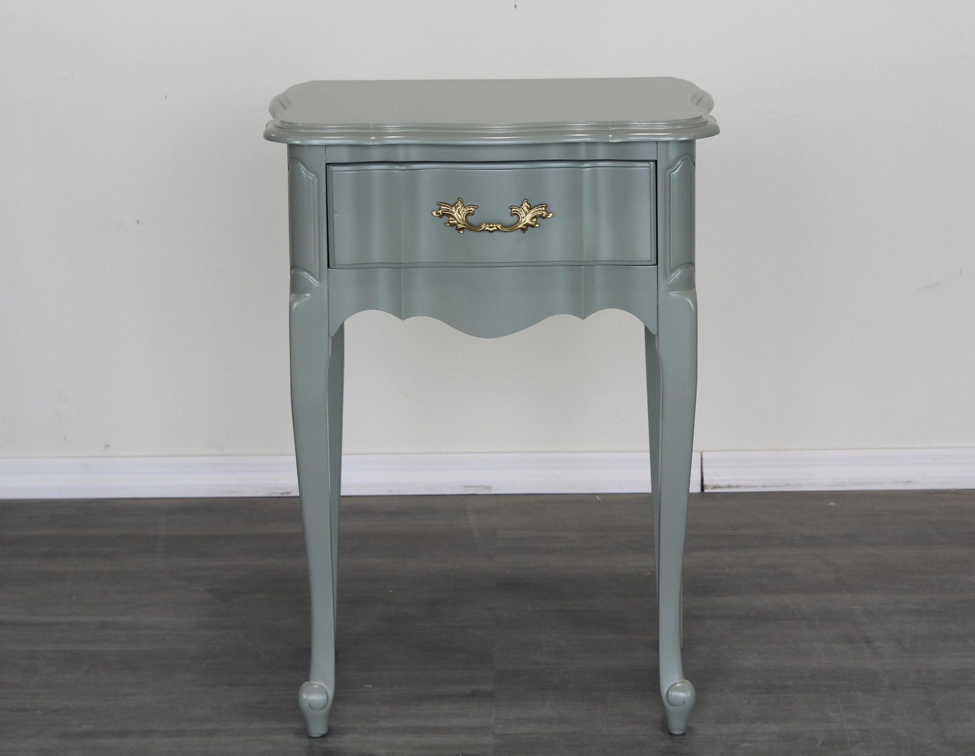 Pair of French Style Green Nightstands