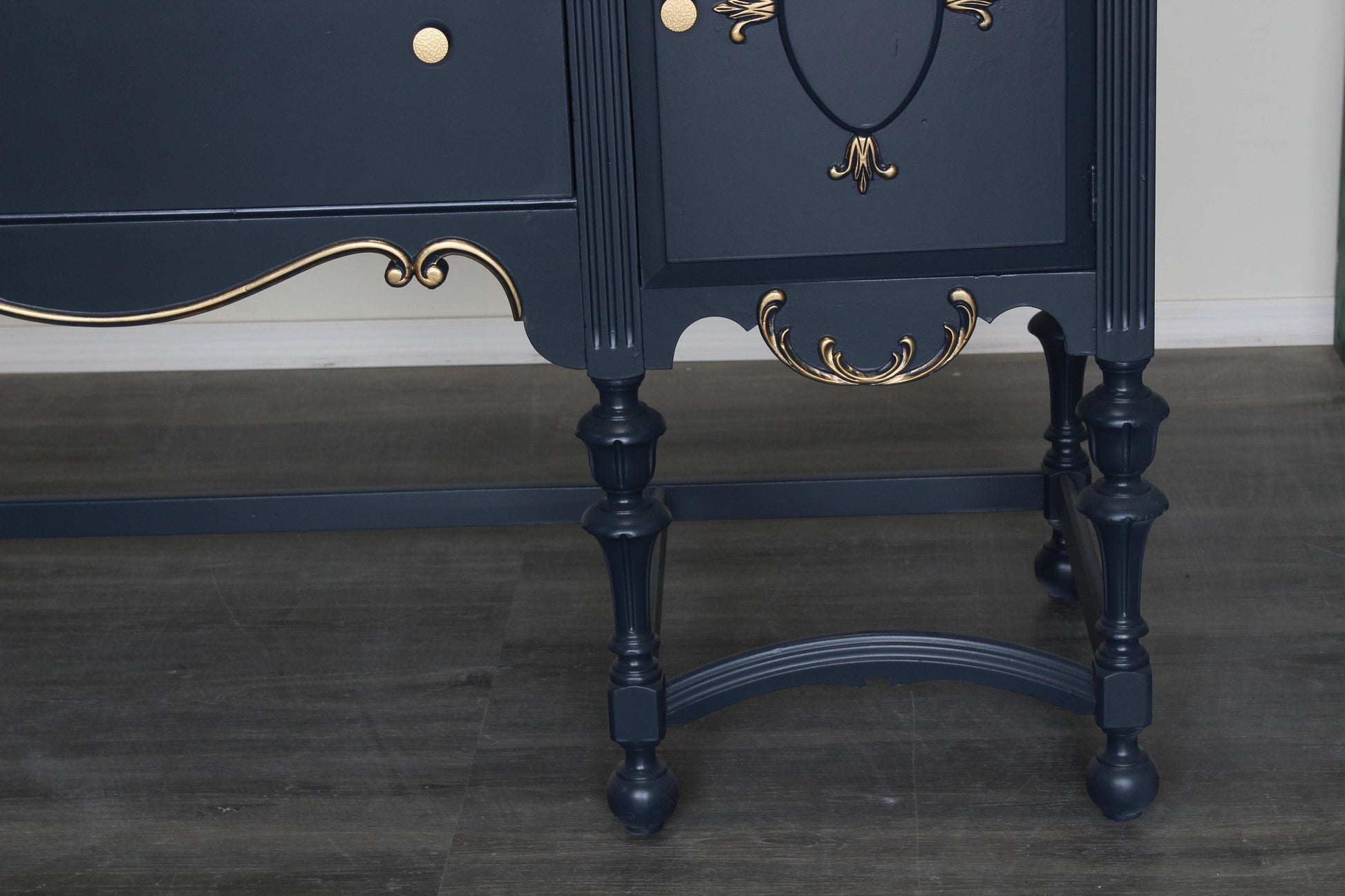 20Th Century Spanish Style Blue Console Table