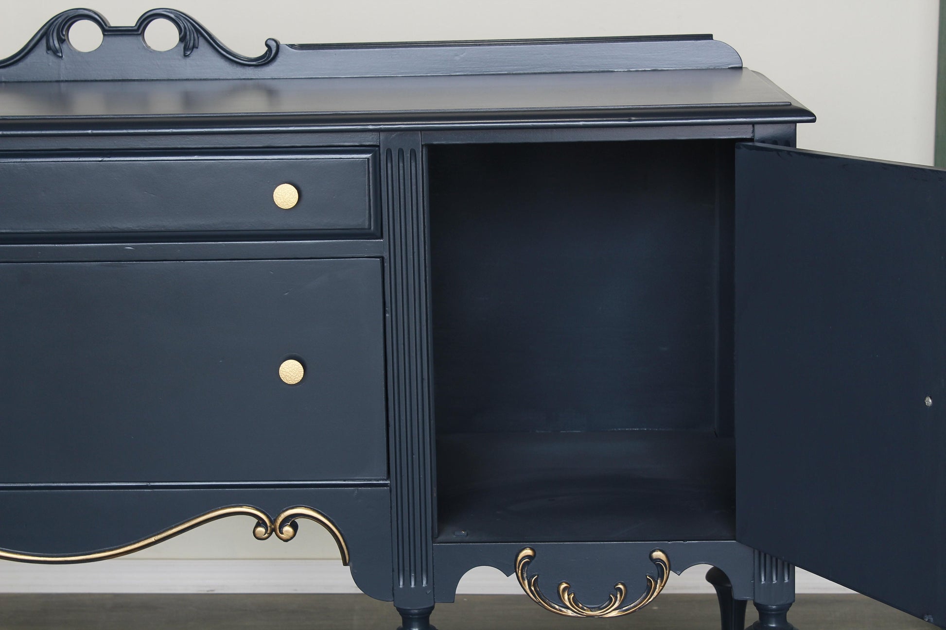 20Th Century Spanish Style Blue Console Table