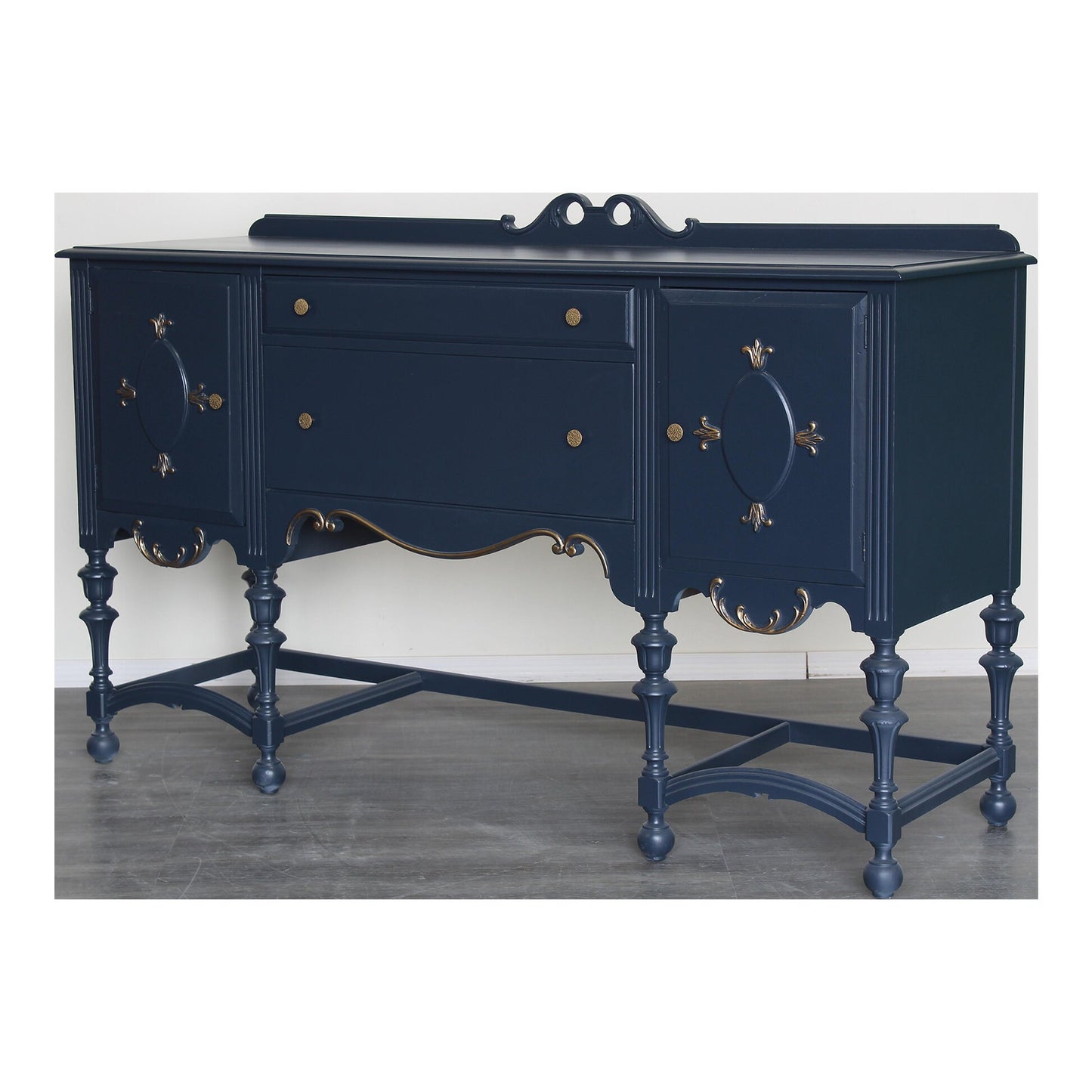 20Th Century Spanish Style Blue Console Table