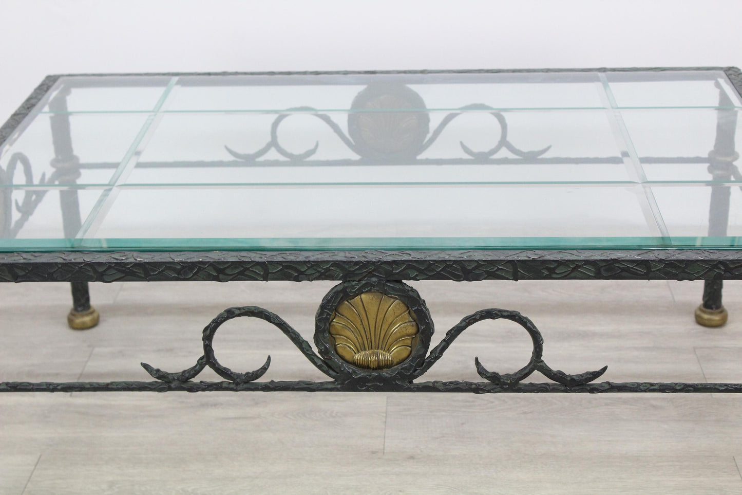 Mid Century Brass & Metal Coffee Table